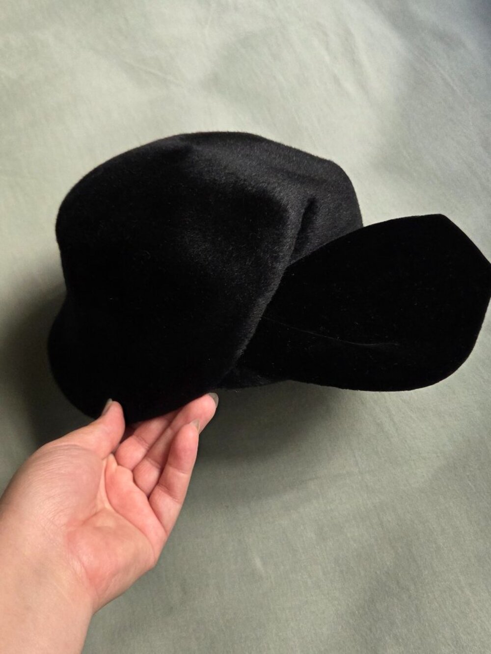 Asymmetrical 1950s Black Hat by Michael Terre